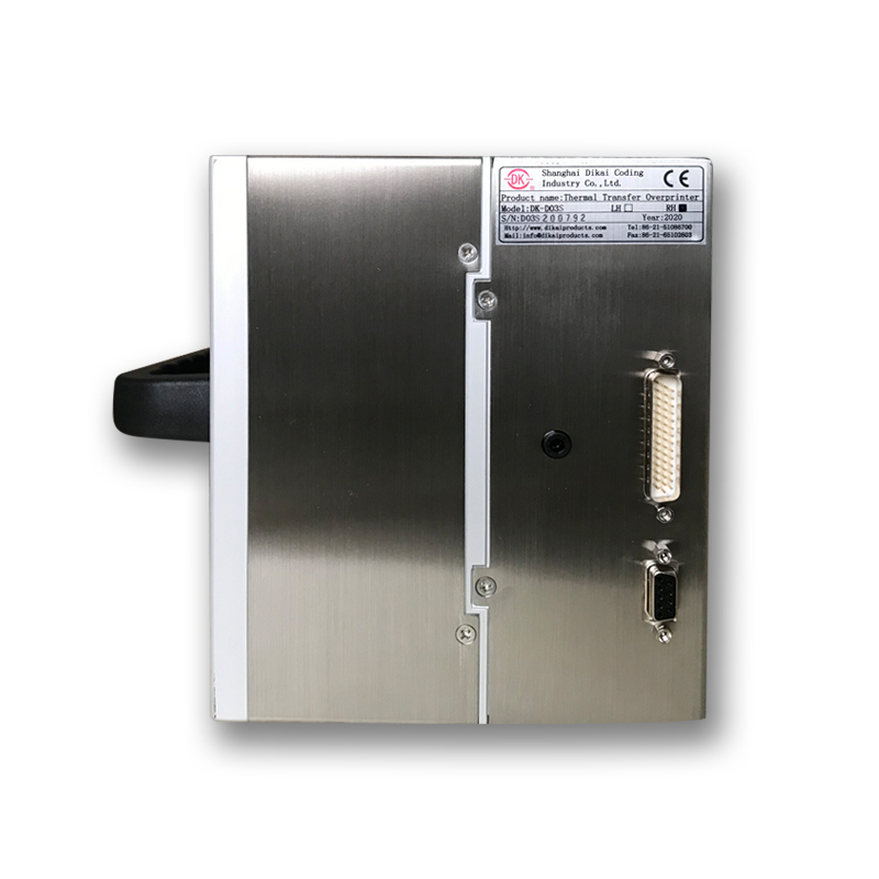 DIKAI D03S 32mm Thermal Transfer Overprinter với AC100-240V 50/60Hz Power và 6bar/90psi Air Supply cho khu vực in 32x60mm/32x100mm