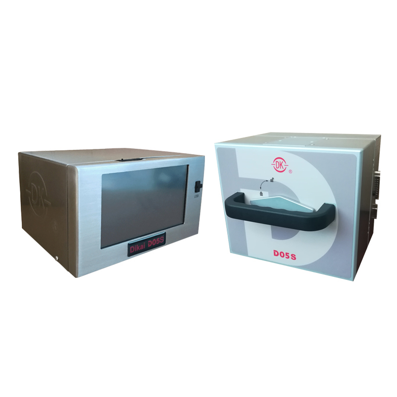 Máy in nhiệt DIKAI D05S 53mm với bộ cấp nguồn AC100-240V, nguồn khí nén 6 bar và máy in mã thông minh có vùng in 53x70mm