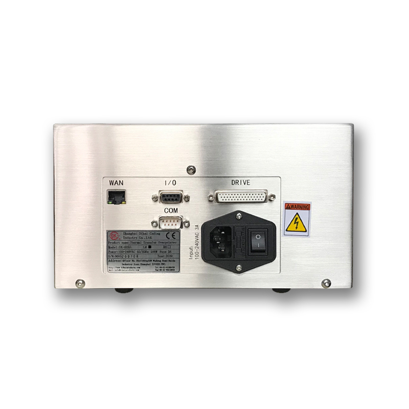 Máy in nhiệt tự động DIKAI D05S với Vùng in tối đa 53mm*150mm và Nguồn cấp khí 6bar/90psi