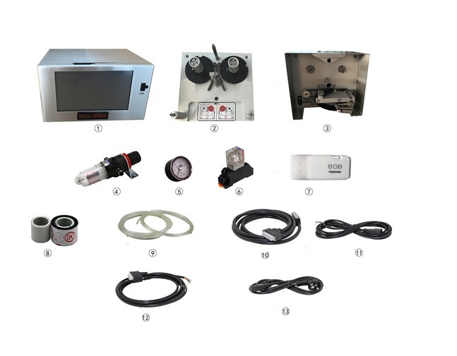 Máy in nhiệt tự động DIKAI D05S với Vùng in tối đa 53mm*150mm và Nguồn cấp khí 6bar/90psi